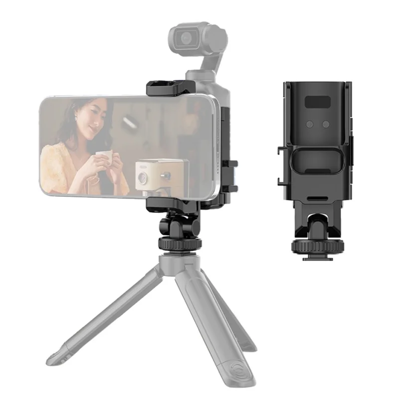 Держатель для телефона PULUZ PU726B для DJI Osmo Pocket 3 с треногой и защитной рамкой