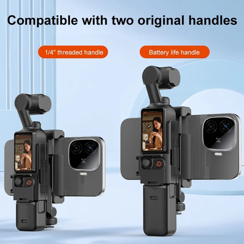Держатель для телефона PULUZ PU726B для DJI Osmo Pocket 3 с треногой и защитной рамкой