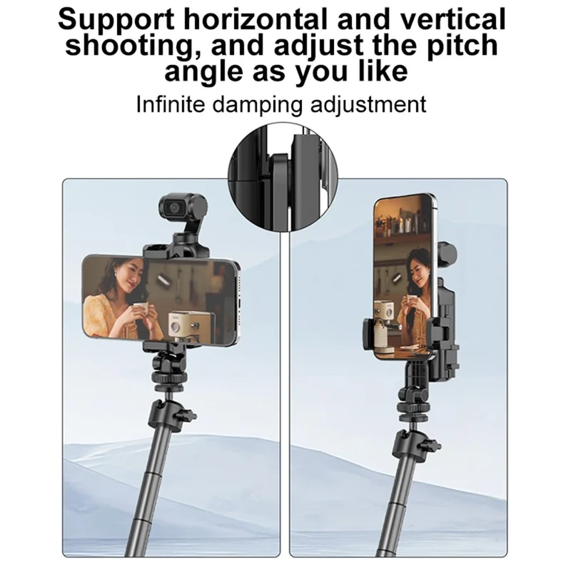 Держатель для телефона PULUZ PU726B для DJI Osmo Pocket 3 с треногой и защитной рамкой