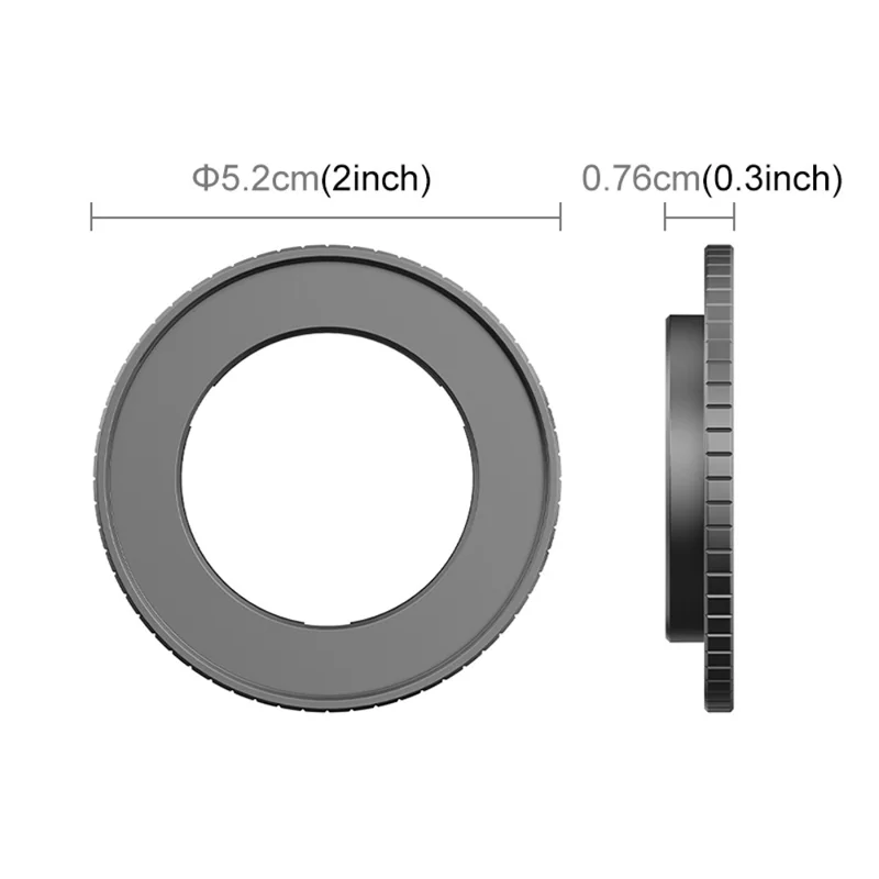 Suporte de Filtro Metálico PULUZ PU994B Compatível com Filtros de 49mm para DJI Osmo Action 4