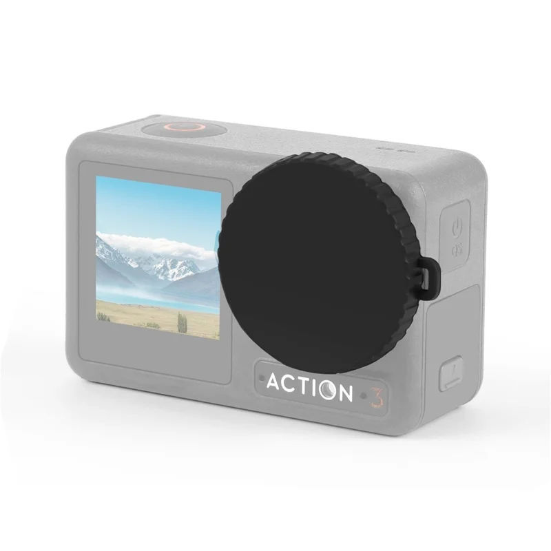PULUZ PU996B Tapa Protectora de Silicona Antiarañazos para Objetivo de DJI Osmo Action 4 / 3