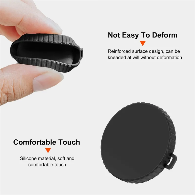 PULUZ PU996B Tapa Protectora de Silicona Antiarañazos para Objetivo de DJI Osmo Action 4 / 3