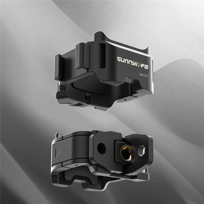 SUNNYLIFE OP3-BK03 Marco de expansión de liberación rápida doble adaptador de montaje para DJI Osmo Pocket 3 - Negro