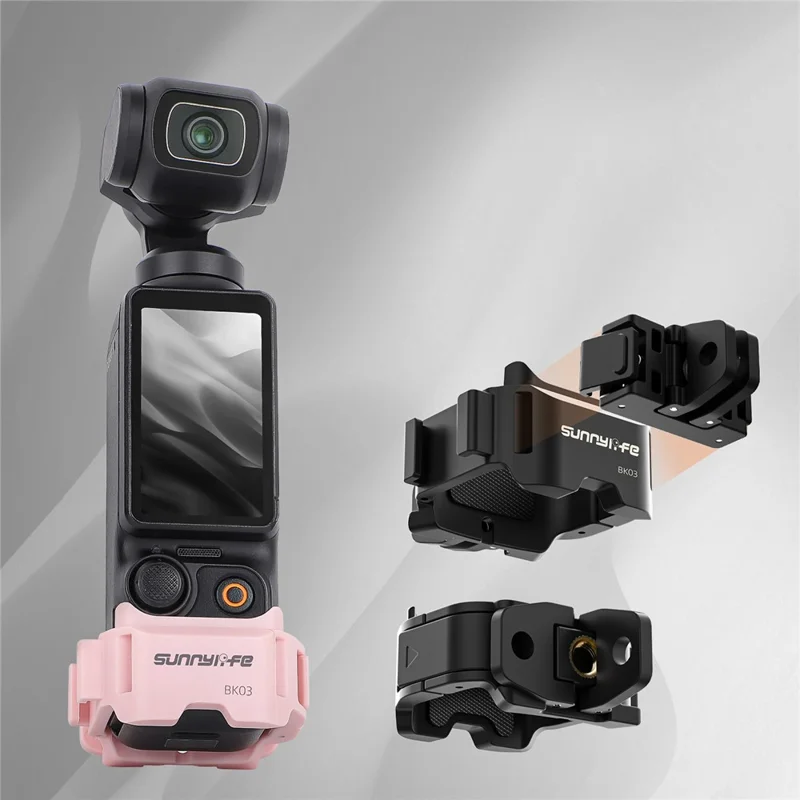 SUNNYLIFE OP3-BK03 Marco de expansión de liberación rápida doble adaptador de montaje para DJI Osmo Pocket 3 - Negro