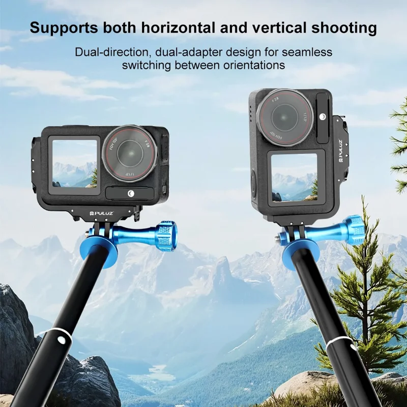 PULUZ PU768B Para DJI Osmo Action 5 Pro / 4 Soporte Magnético de Liberación Rápida de Doble Orientación para Grabación Horizontal / Vertical