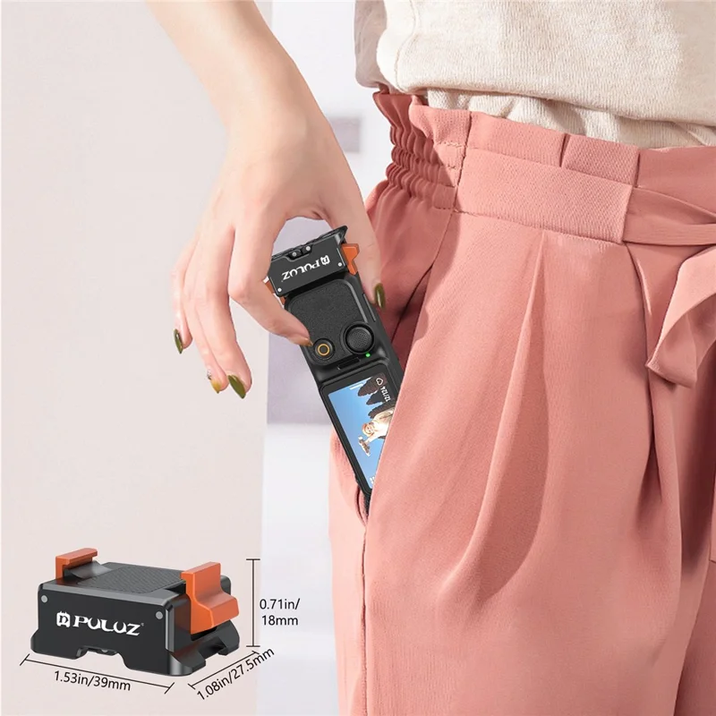 PULUZ PU735B For DJI Osmo Pocket 3 Quick Release Mount Adapter Action Camera Accessories