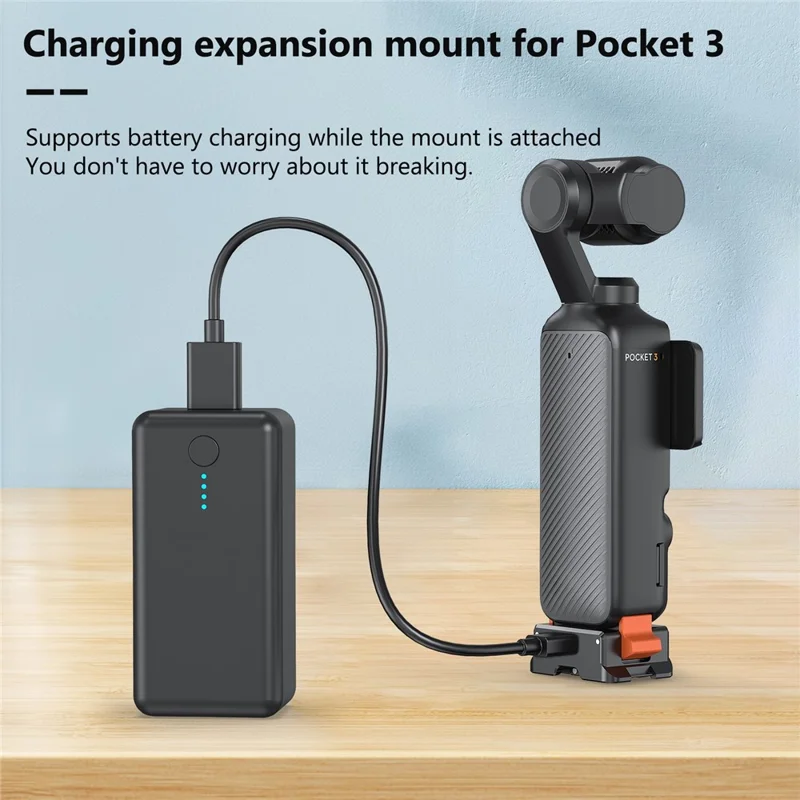 PULUZ PU734B Base de Carregamento Tipo C com Adaptador de Montagem de Liberação Rápida para DJI Osmo Pocket 3 - Acessórios para Câmera