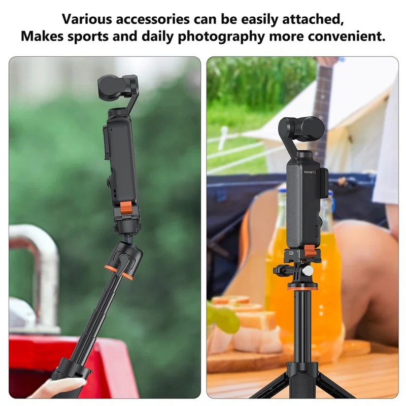 PULUZ PU734B Base de Carregamento Tipo C com Adaptador de Montagem de Liberação Rápida para DJI Osmo Pocket 3 - Acessórios para Câmera