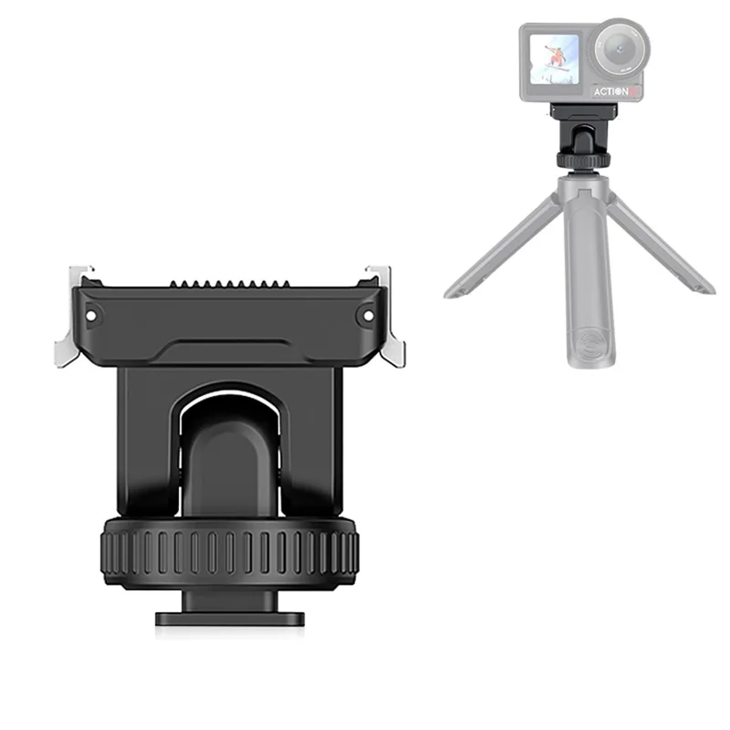 PULUZ PU727B Per DJI Osmo Action 5 Pro / 4 / 3 Base di montaggio a slitta fredda Rilascio rapido Regolazione dell'inclinazione a 75 gradi