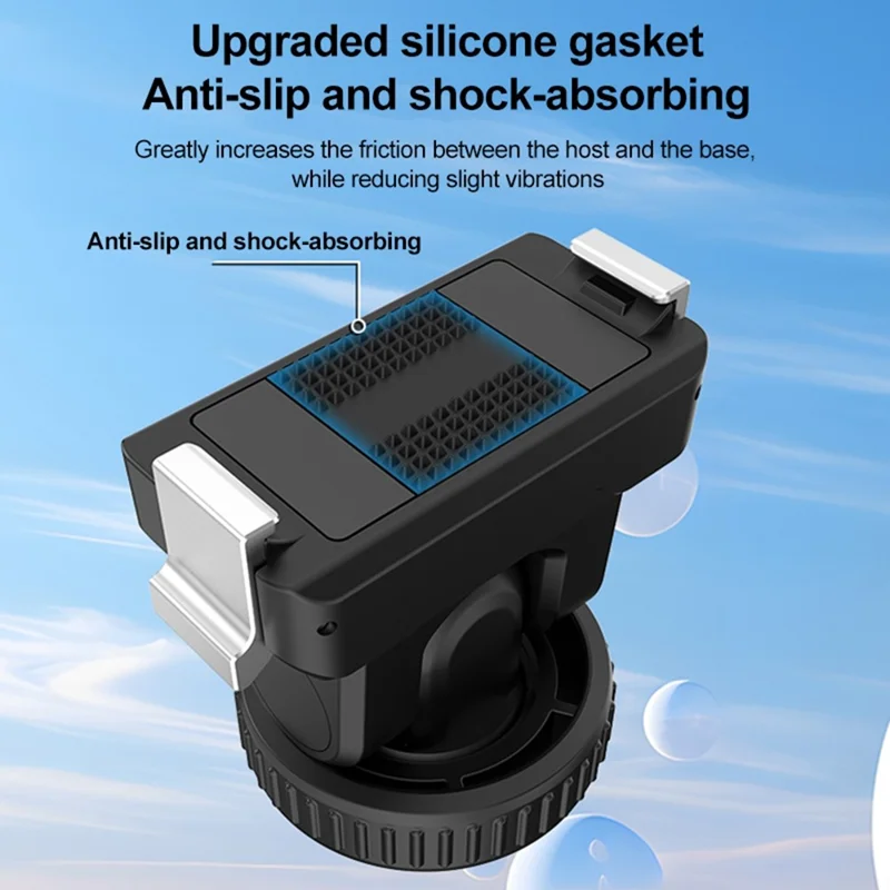 PULUZ PU727B Per DJI Osmo Action 5 Pro / 4 / 3 Base di montaggio a slitta fredda Rilascio rapido Regolazione dell'inclinazione a 75 gradi