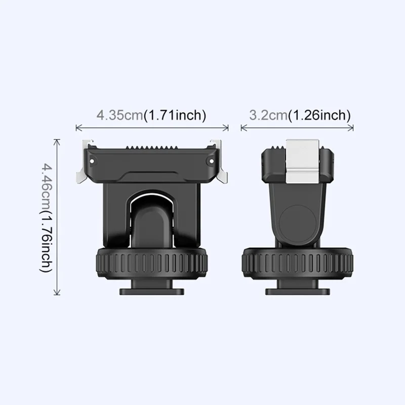 PULUZ PU727B Per DJI Osmo Action 5 Pro / 4 / 3 Base di montaggio a slitta fredda Rilascio rapido Regolazione dell'inclinazione a 75 gradi