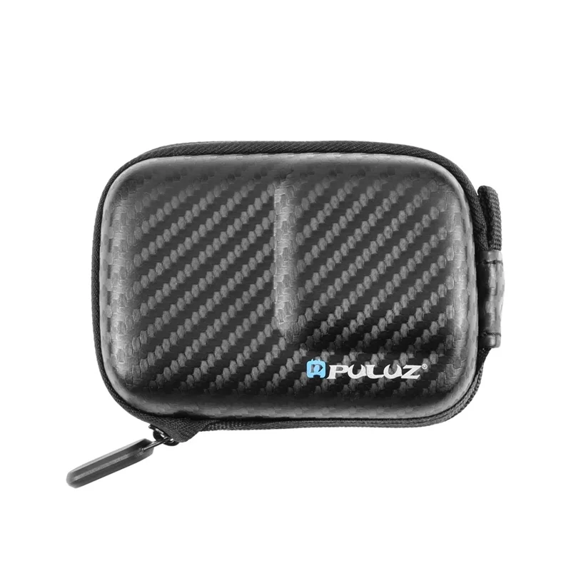 PULUZ PU946B For DJI Osmo Action 4  /  3 Mini Body Case Carbon Fiber Texture PU + EVA Portable Storage Bag