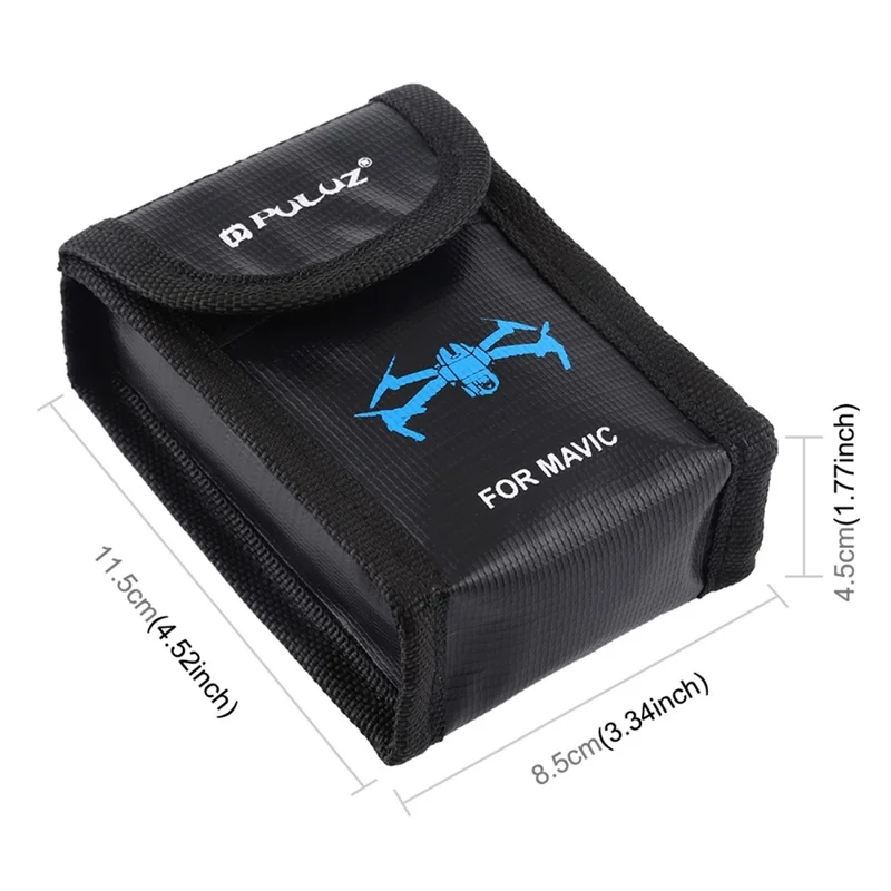 PULUZ PU2401 Per DJI / Sony / Nikon / Canon Borsa di Sicurezza per Batterie al Litio Antincendio Antiesplosione Custodia per Singola Batteria