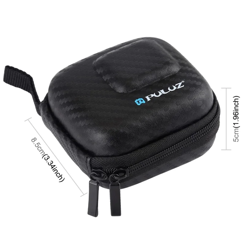PULUZ PU349 Sacoche de Rangement en Fibre de Carbone EVA pour DJI OSMO Action / GoPro / Xiaomi / Yi Mini