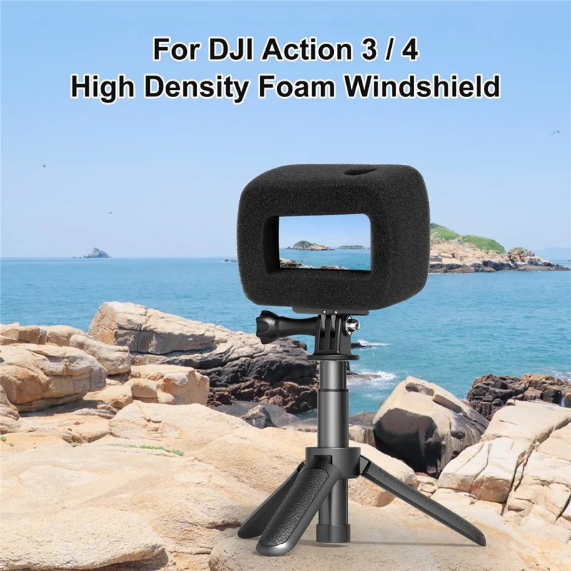 PULUZ PU987B Für DJI Osmo Action 4 / 3 Hochdichter Schaumstoff Windgeräusch-Reduzierungs- und Kratzfeste Abdeckung