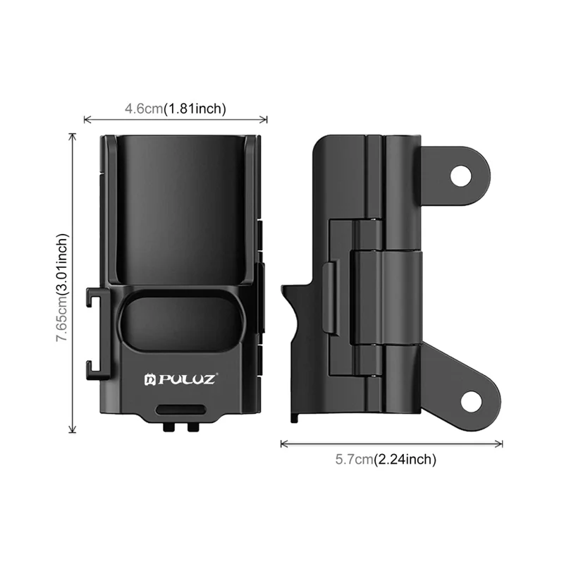 PULUZ PU722B для DJI Osmo Pocket 3 Удлинительный адаптер Защитная рамка Расширенная ручка Холодный башмак Кронштейн крепления