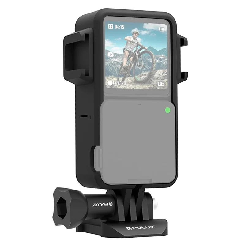 PULUZ PU572B For DJI Action 2 Protective Frame ABS Shockproof Frame with 2 Hot Shoe Mounts