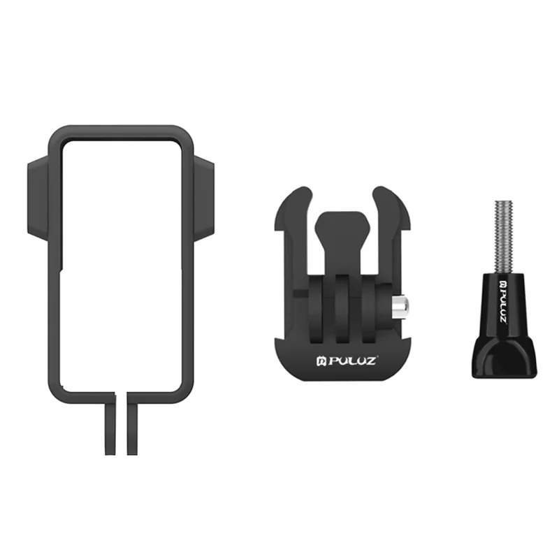 PULUZ PU572B For DJI Action 2 Protective Frame ABS Shockproof Frame with 2 Hot Shoe Mounts
