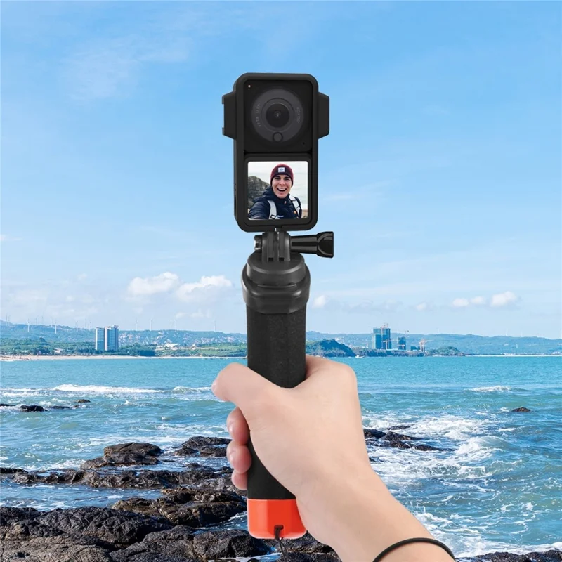 PULUZ PU572B For DJI Action 2 Protective Frame ABS Shockproof Frame with 2 Hot Shoe Mounts