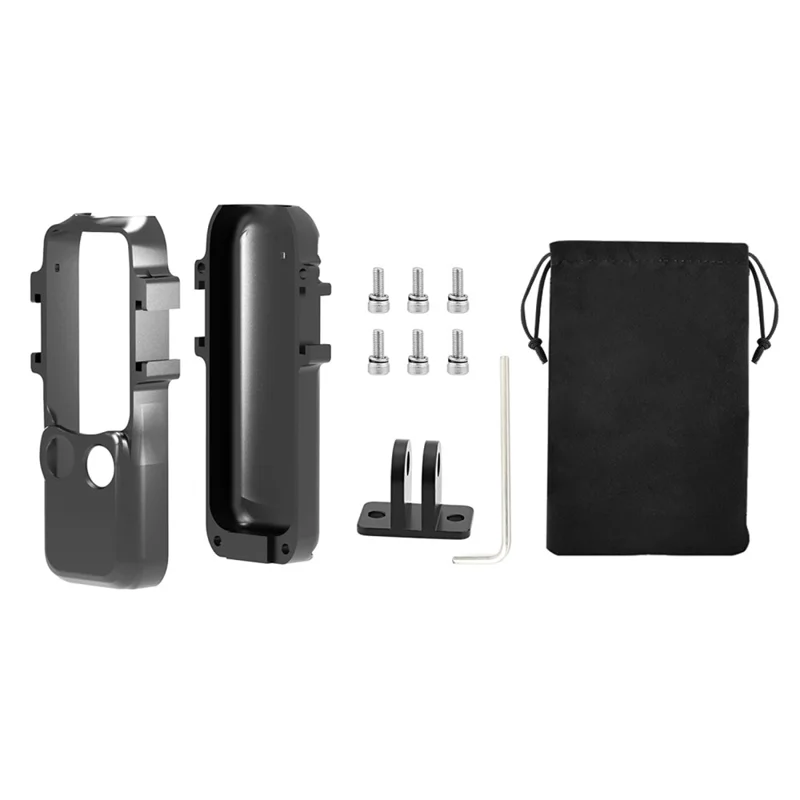 PULUZ PU933B Marco Protector de Metal para DJI Osmo Pocket 3 con 2 Soportes de Zapata Fría y Adaptador de Expansión