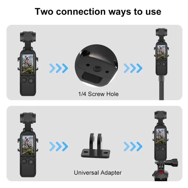 PULUZ PU933B Marco Protector de Metal para DJI Osmo Pocket 3 con 2 Soportes de Zapata Fría y Adaptador de Expansión