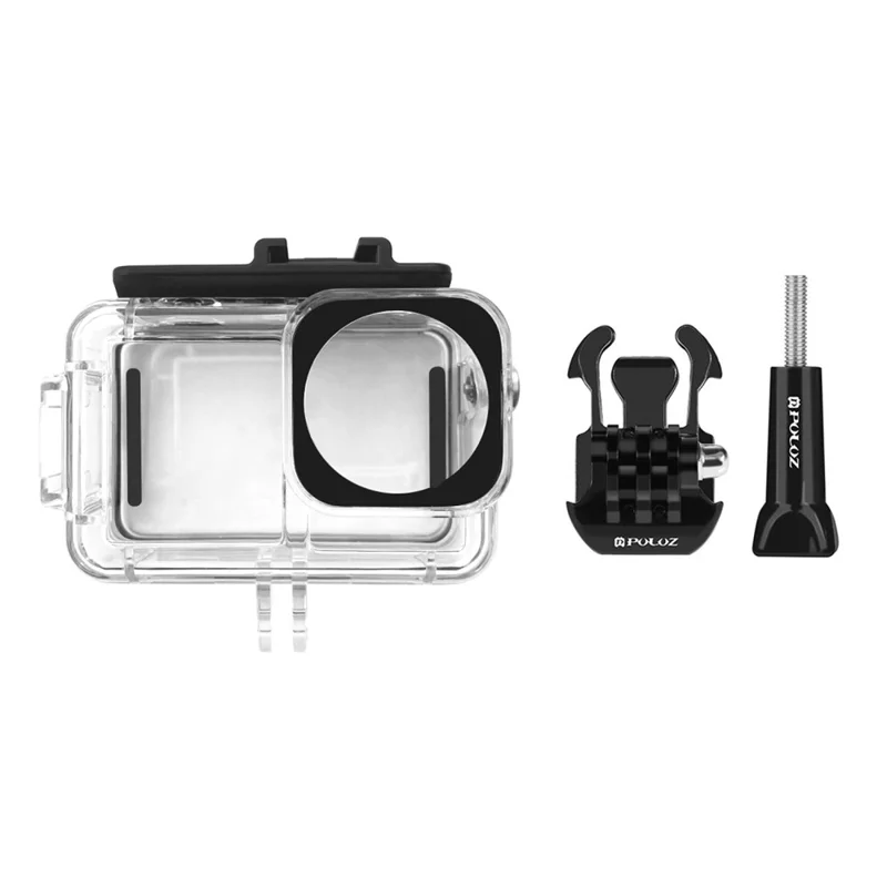 PULUZ PU808 For DJI Osmo Action 3 Case 40M Waterproof Cover with Cold Shoe Mount  /  Bracket