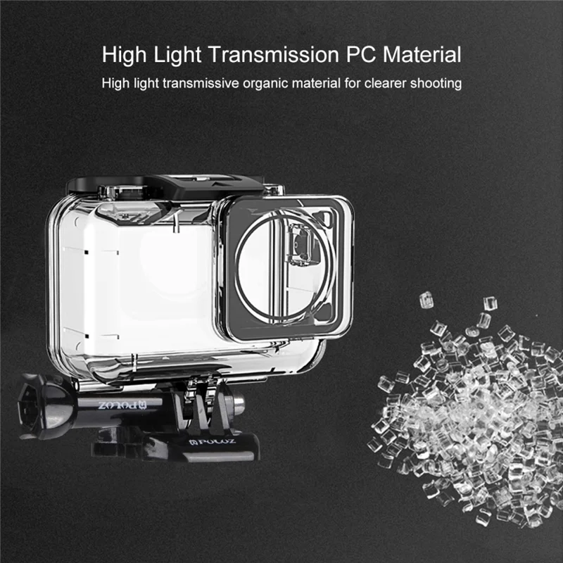 PULUZ PU398 Wasserdichtes Gehäuse mit Basis und Langschraube für DJI Osmo Action - 61M Unterwasserschutz