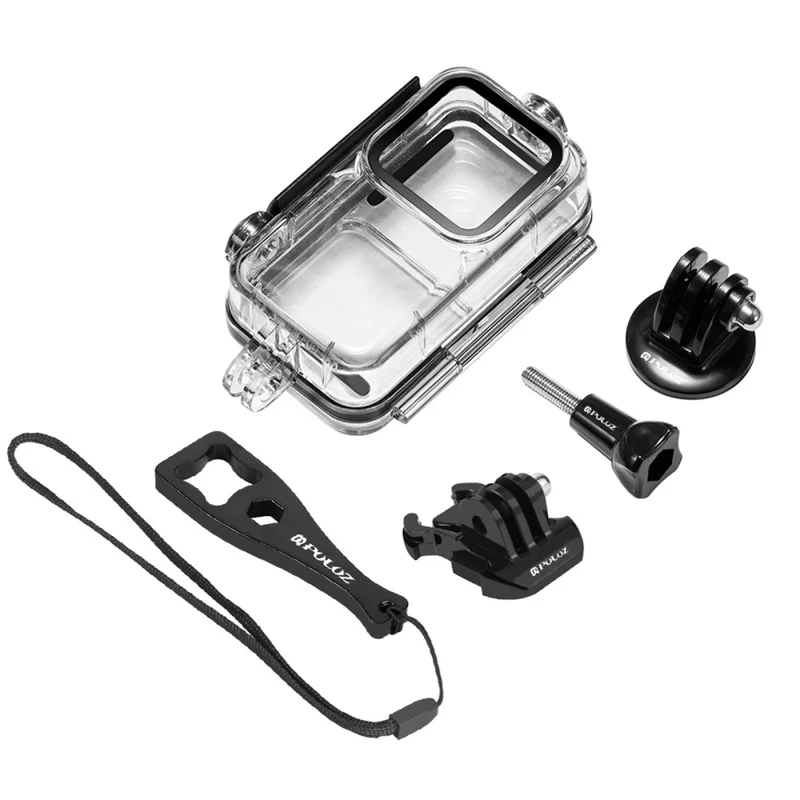 PULUZ PU577T Wasserdichtes Tauchgehäuse für DJI Action 2, 60M Unterwasser-Schutzgehäuse