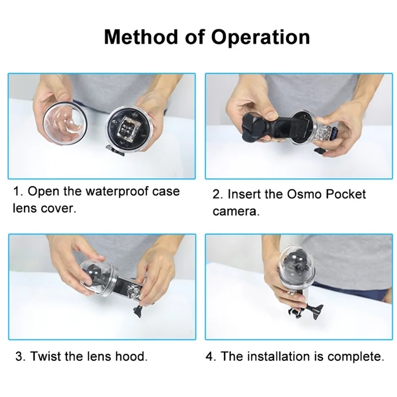 PULUZ PU355 Custodia Impermeabile per DJI Osmo Pocket, Protezione Subacquea fino a 60 Metri, Scudo per Immersioni