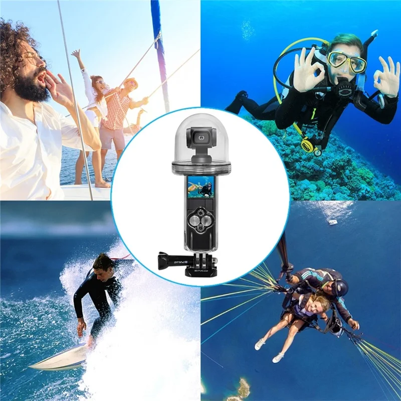 PULUZ PU355 Custodia Impermeabile per DJI Osmo Pocket, Protezione Subacquea fino a 60 Metri, Scudo per Immersioni