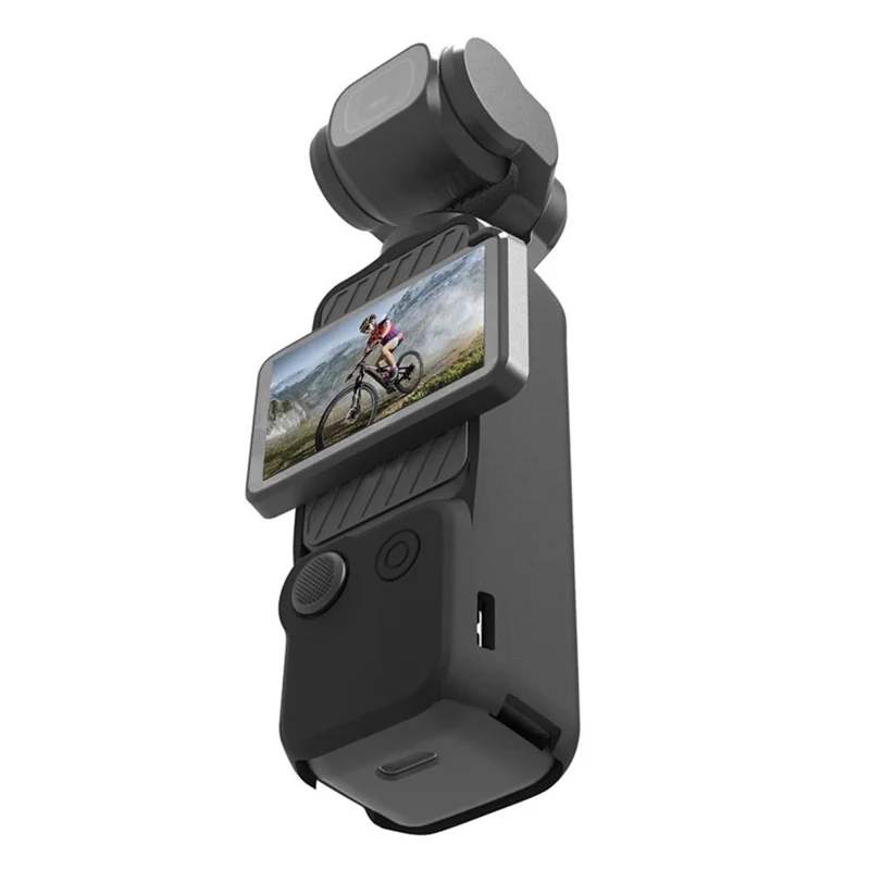 PULUZ PU894 For DJI Osmo Pocket 3 Silicone Protective Case Set with Lens / Screen Cover - Black