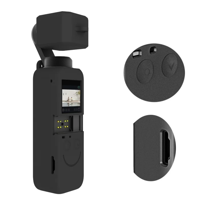 PULUZ PU546B For DJI Pocket 2 Silicone Case Set Dust Proof Scratch Resistant Gimbal Camera Protector