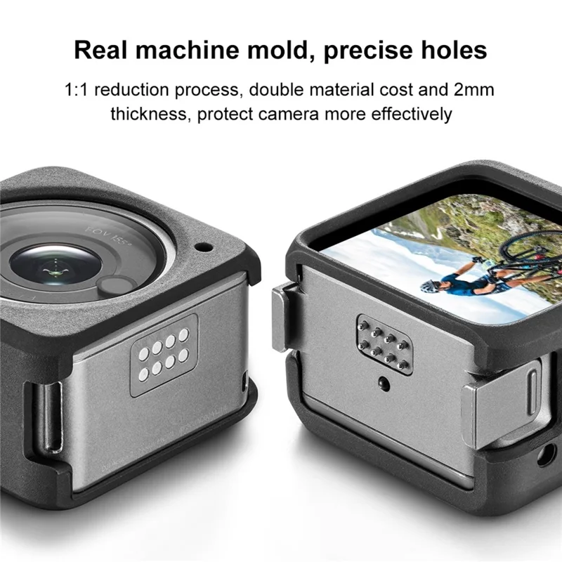 PULUZ PU578B For DJI Action 2 Silicone Protective Case Detachable Anti Drop Shockproof Cover Scratch Resistant