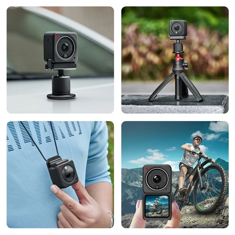 PULUZ PU578B For DJI Action 2 Silicone Protective Case Detachable Anti Drop Shockproof Cover Scratch Resistant