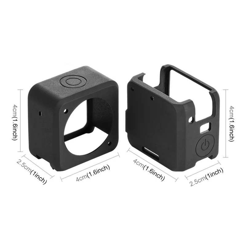 PULUZ PU578B For DJI Action 2 Silicone Protective Case Detachable Anti Drop Shockproof Cover Scratch Resistant