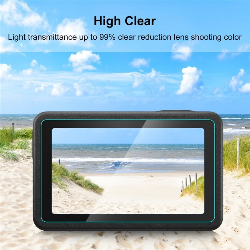 PULUZ PU958T For DJI Osmo Action 5 Pro Screen Protector Set with Lens / Front / Rear Tempered Glass Film Anti Explosion