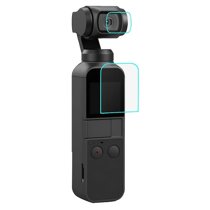 PULUZ PU376 Para DJI Osmo Pocket Protetor de tela 9H 2.5D Película de vidro temperado HD para lente da câmera