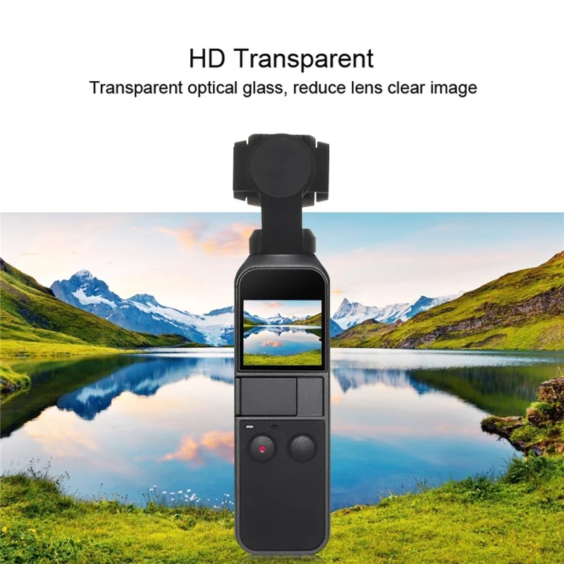 PULUZ PU376 Para DJI Osmo Pocket Protetor de tela 9H 2.5D Película de vidro temperado HD para lente da câmera