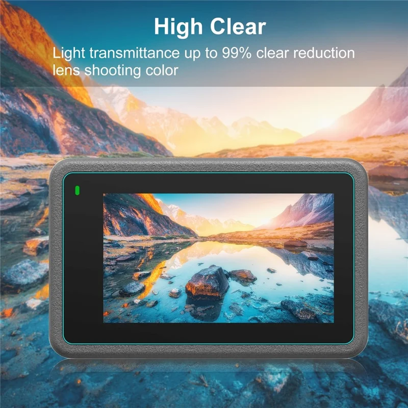 PULUZ PU810 For DJI Osmo Action 3 Screen Protector Set with Lens / Front / Rear Tempered Glass Film Anti-Explosion