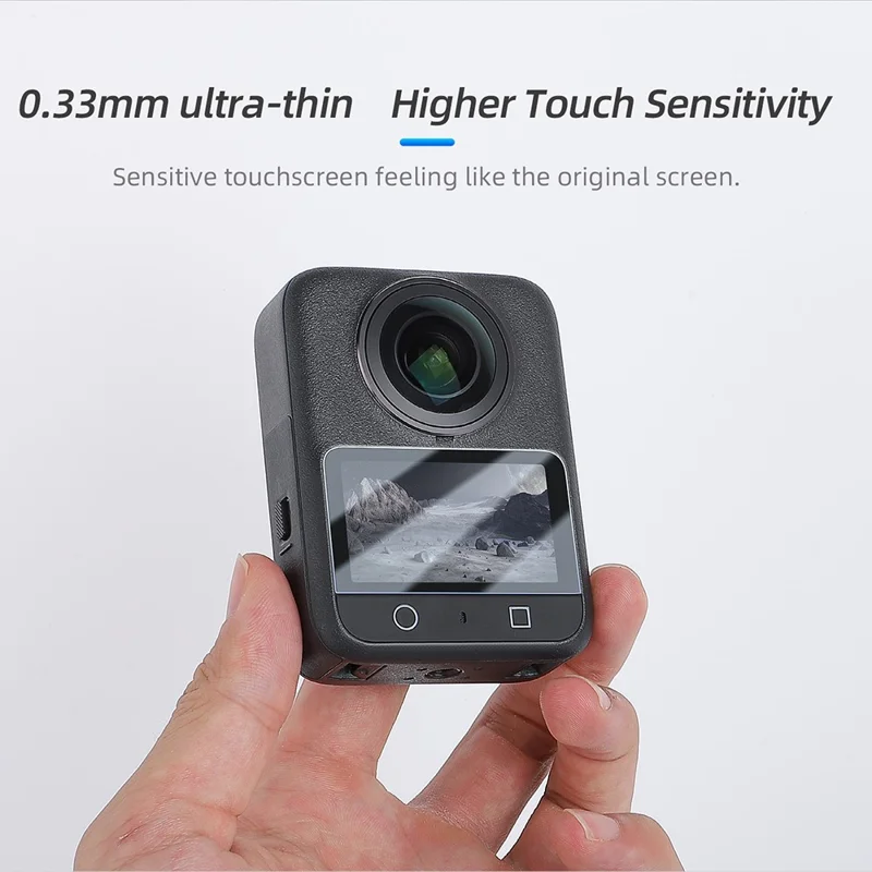 SUNNYLIFE OS-BHM024 2 шт. Защитное стекло для экрана камеры DJI Osmo 360 - 9H, антицарапин, HD закаленное стекло