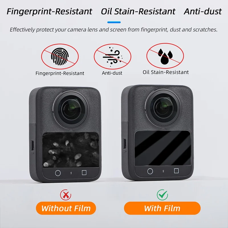 SUNNYLIFE OS-BHM023 Защитное стекло 9H для камеры DJI Osmo 360 с антицарапинным HD-покрытием