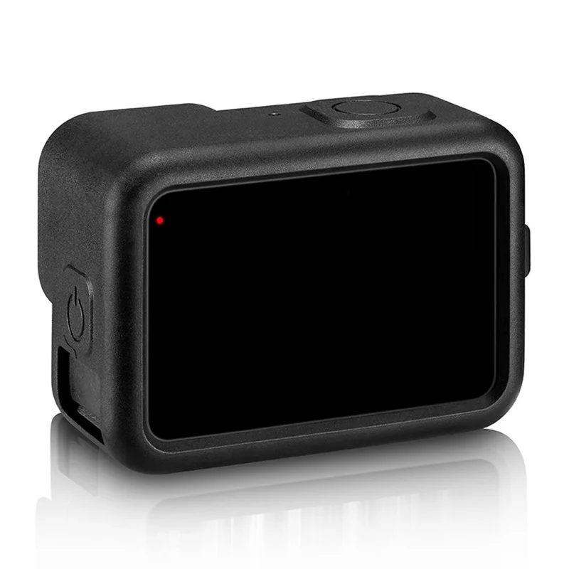 PULUZ PU518 Silicone Case for GoPro Hero 11 Black / 10 Black / 9 Black Camera Protective Cover + Lens Cap - Black