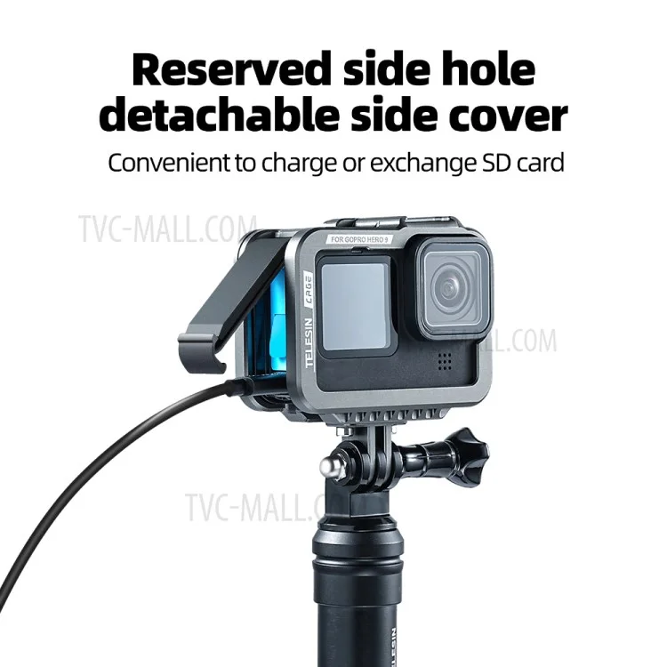 TELESIN AT1102 Aluminum Alloy Housing Case Shell for GoPro Hero 10 / 9