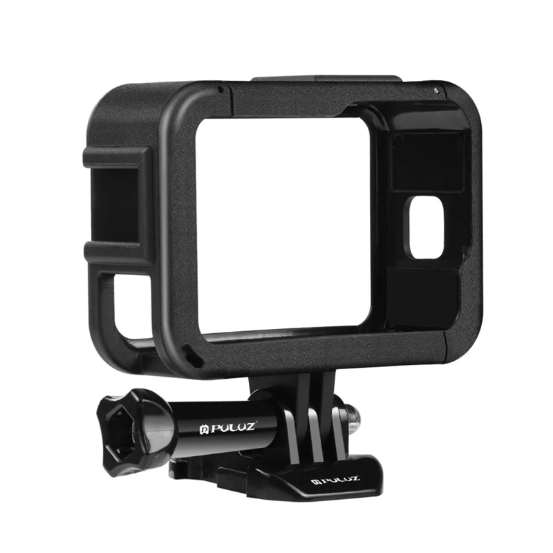 PULUZ PU582B PA Frame for GoPro Hero 11 Black / 10 Black / 9 Black Camera Cage with Cold Shoe Interface and Charging Opening