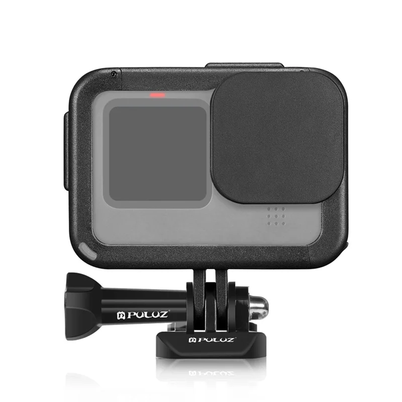 PULUZ PU582B PA Frame for GoPro Hero 11 Black / 10 Black / 9 Black Camera Cage with Cold Shoe Interface and Charging Opening
