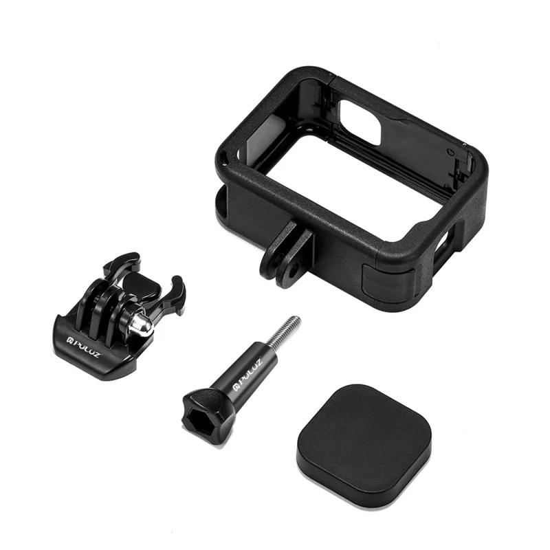 PULUZ PU582B PA Frame for GoPro Hero 11 Black / 10 Black / 9 Black Camera Cage with Cold Shoe Interface and Charging Opening
