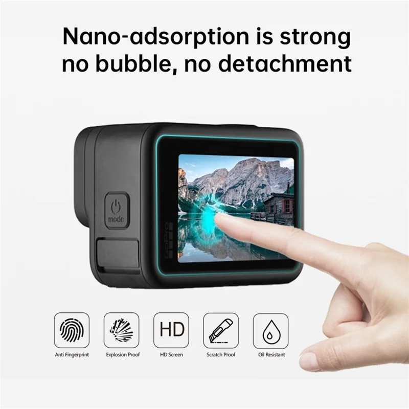 PULUZ PU507 Protective Film for GoPro Hero 12 Black / 11 Black / 10 Black / 9 Black Anti Scratch 9H 2.5D Tempered Glass Lens + LCD Screen Protector