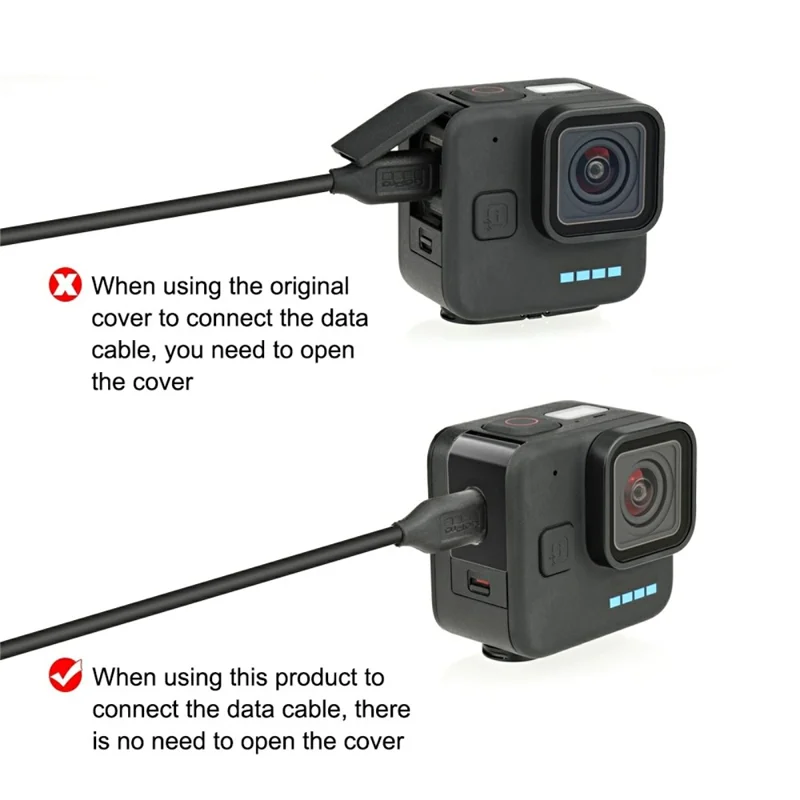 PULUZ PU911B Style B For GoPro HERO11 Black Mini Metal Side Cover Small Action Camera Accessories