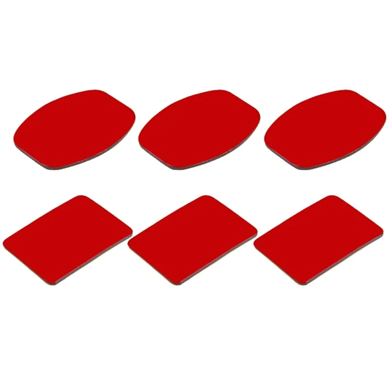 PULUZ PU14 6Pcs / Set Sticker for GoPro HERO11 Black / HERO10 Black / HERO9 Black / Hero 8 / Hero 7 Curved and Flat Adhesive Pads