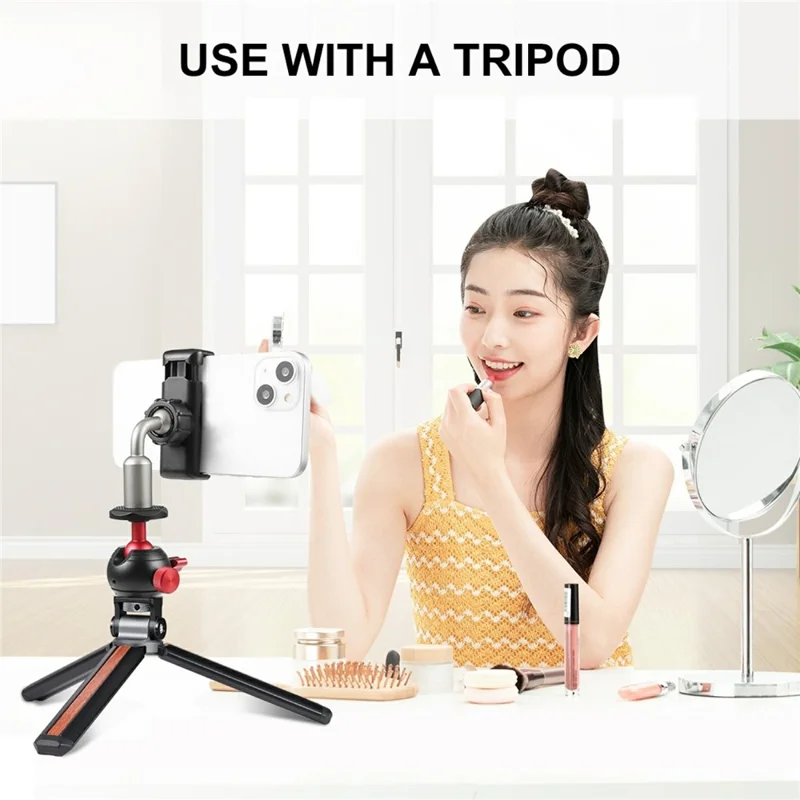 PULUZ PU852B Aluminum Alloy 17mm Ball Head Bracket Base Adapter for Phone Clamp / Camera Mount